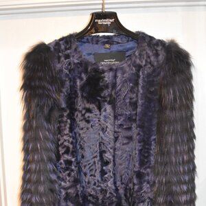 Maximillian Lamb and Silver Fox Fur Coat Vintage